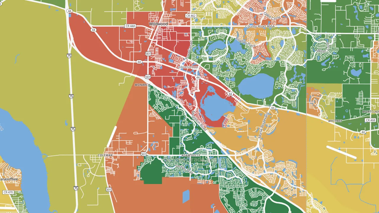 34785, FL Map of Drug-Related Crime Rates