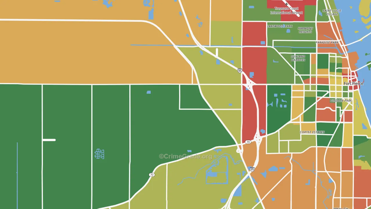 34945, FL Map of Drug-Related Crime Rates