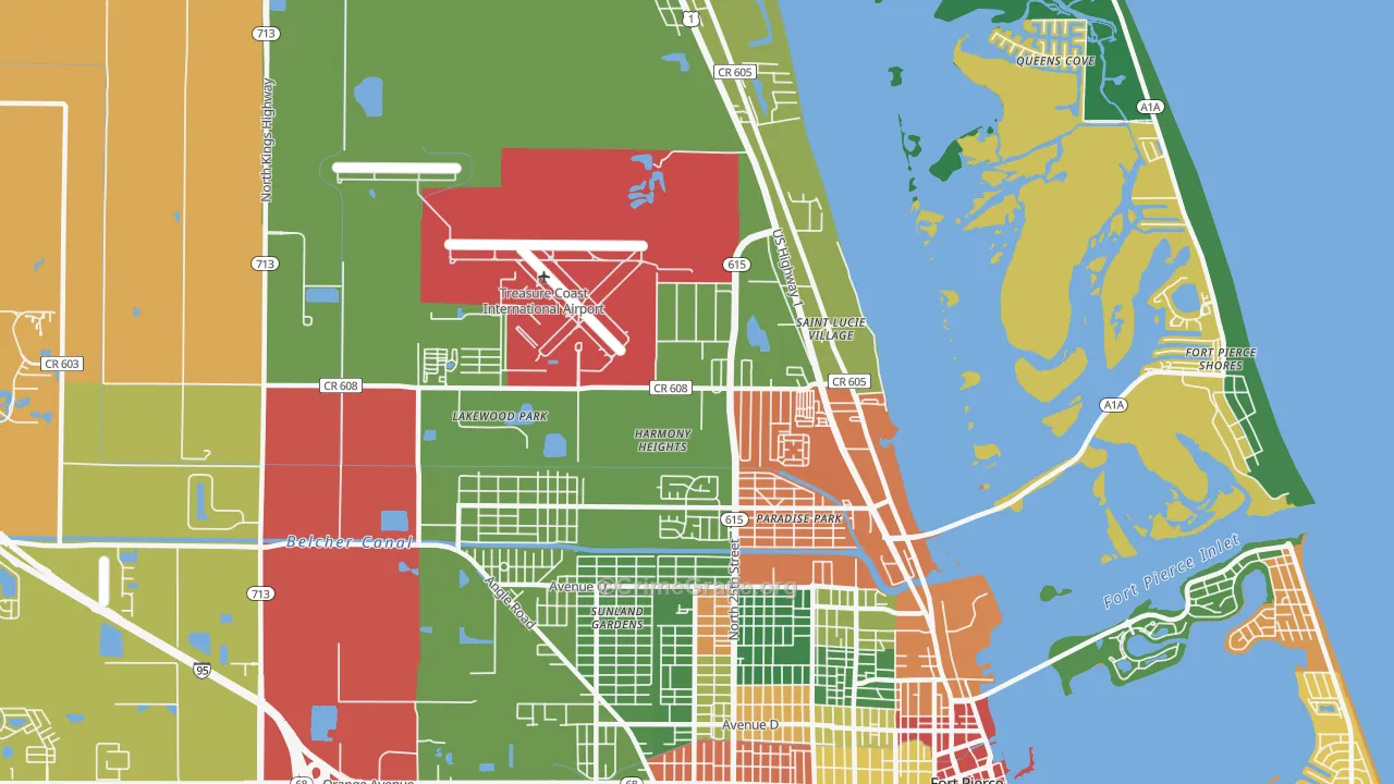 34946, FL Map of Drug-Related Crime Rates