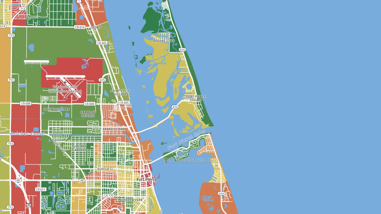34949, FL Map of Drug-Related Crime Rates