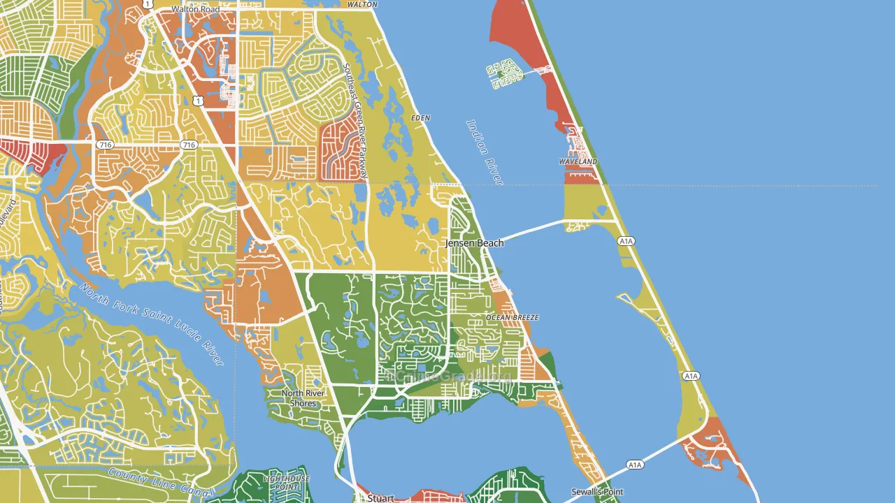 34957, FL Map of Drug-Related Crime Rates