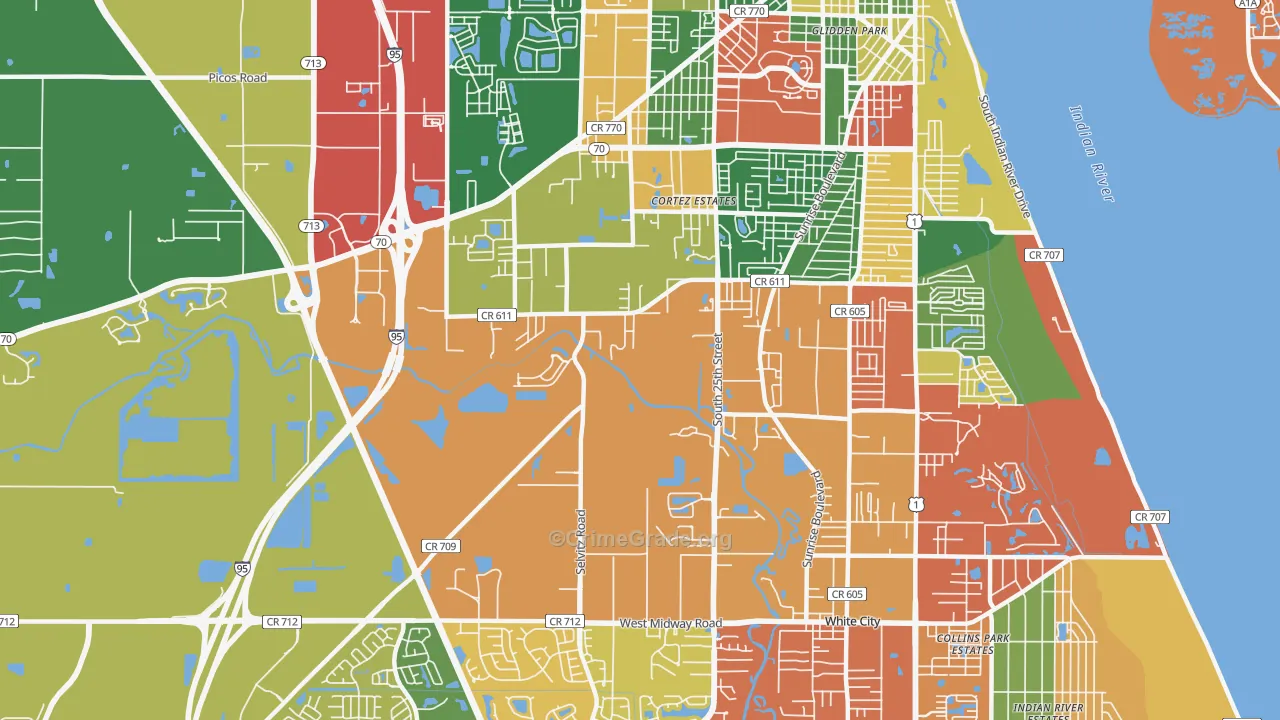 34981, FL Map of Drug-Related Crime Rates
