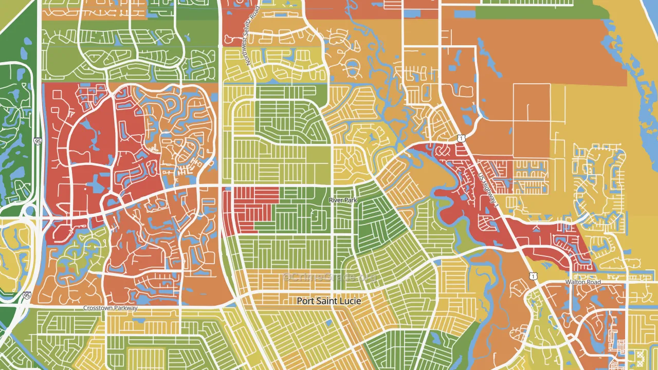 34983, FL Map of Drug-Related Crime Rates
