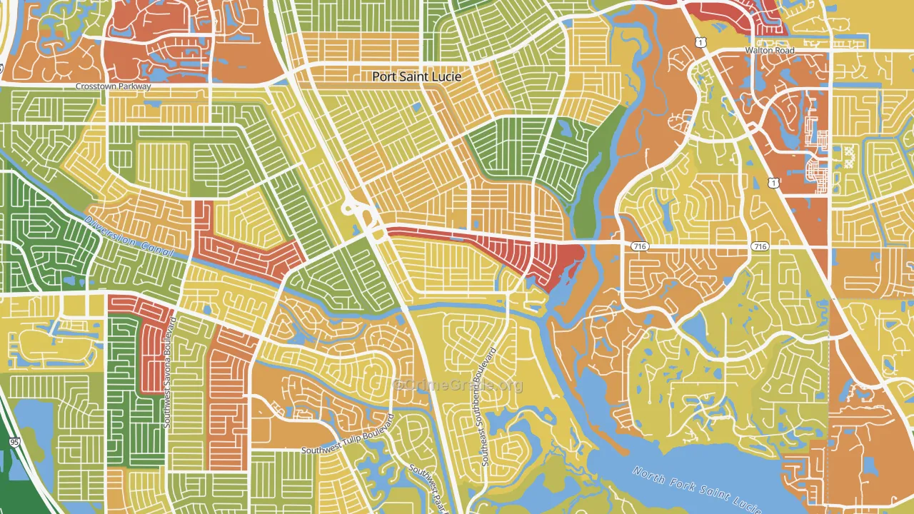 34984, FL Map of Drug-Related Crime Rates