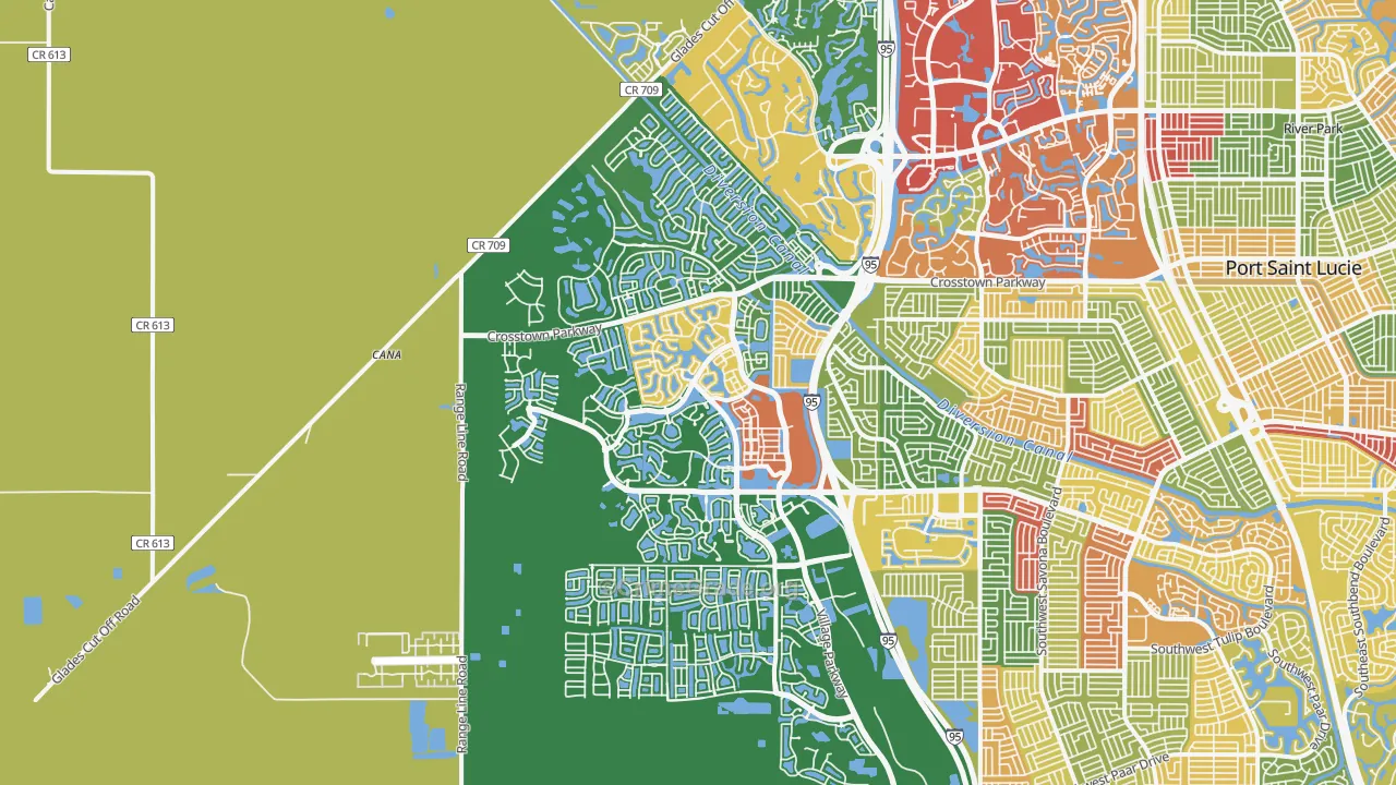 34987, FL Map of Drug-Related Crime Rates