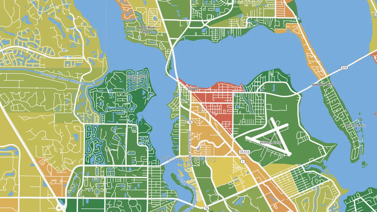 34994, FL Map of Drug-Related Crime Rates