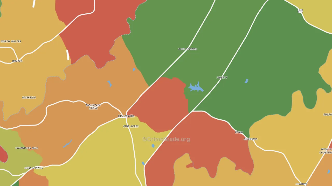 35031, AL Map of Drug-Related Crime Rates