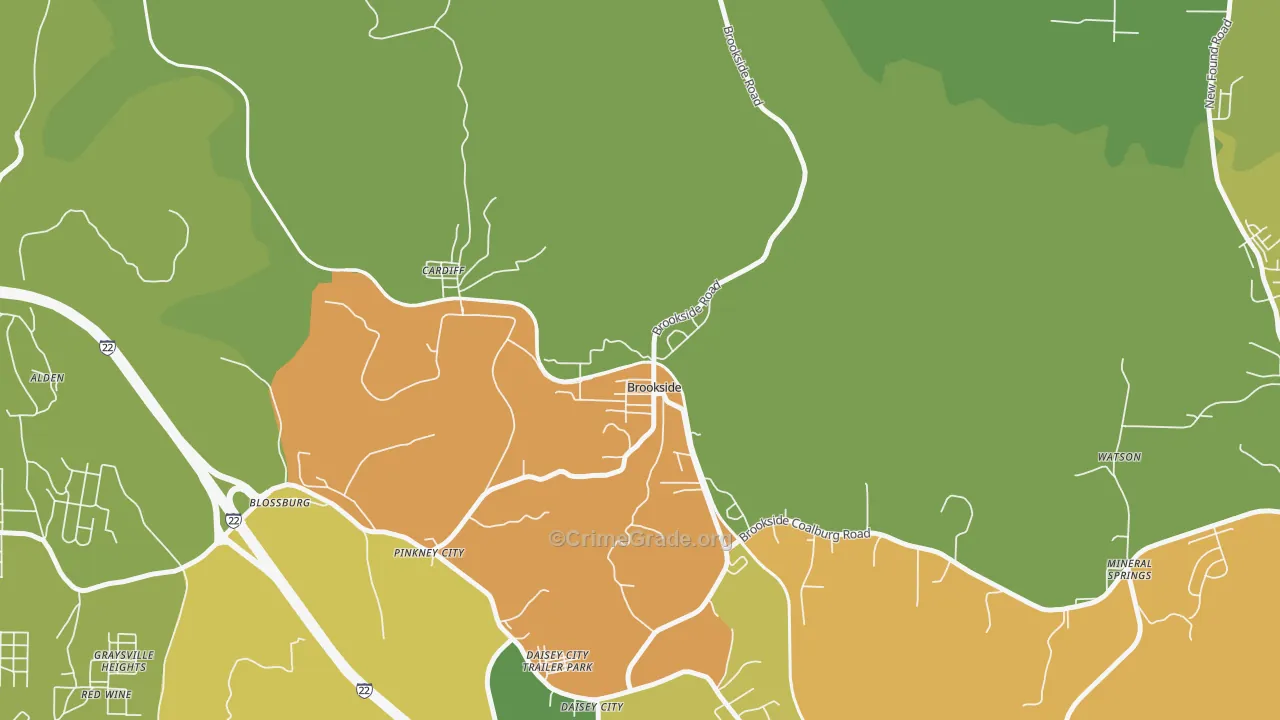 35036, AL Map of Drug-Related Crime Rates
