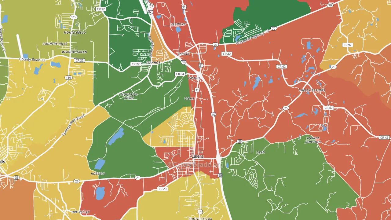 35040, AL Map of Drug-Related Crime Rates