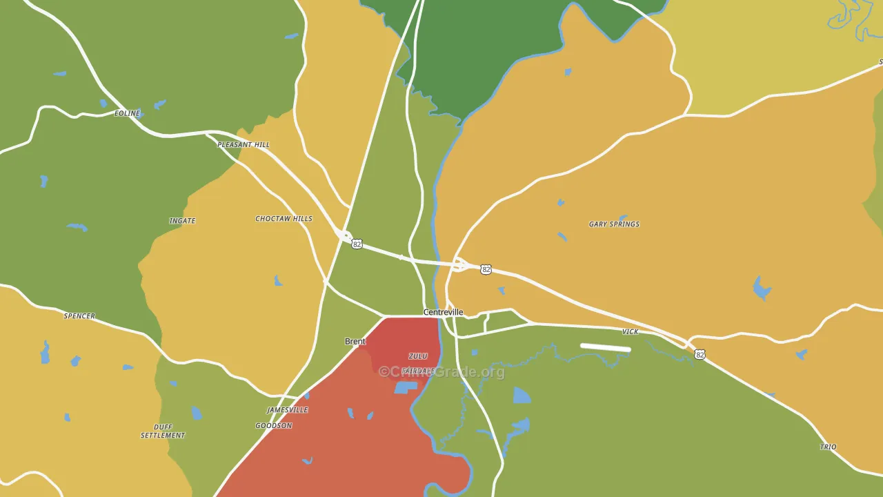 35042, AL Map of Drug-Related Crime Rates