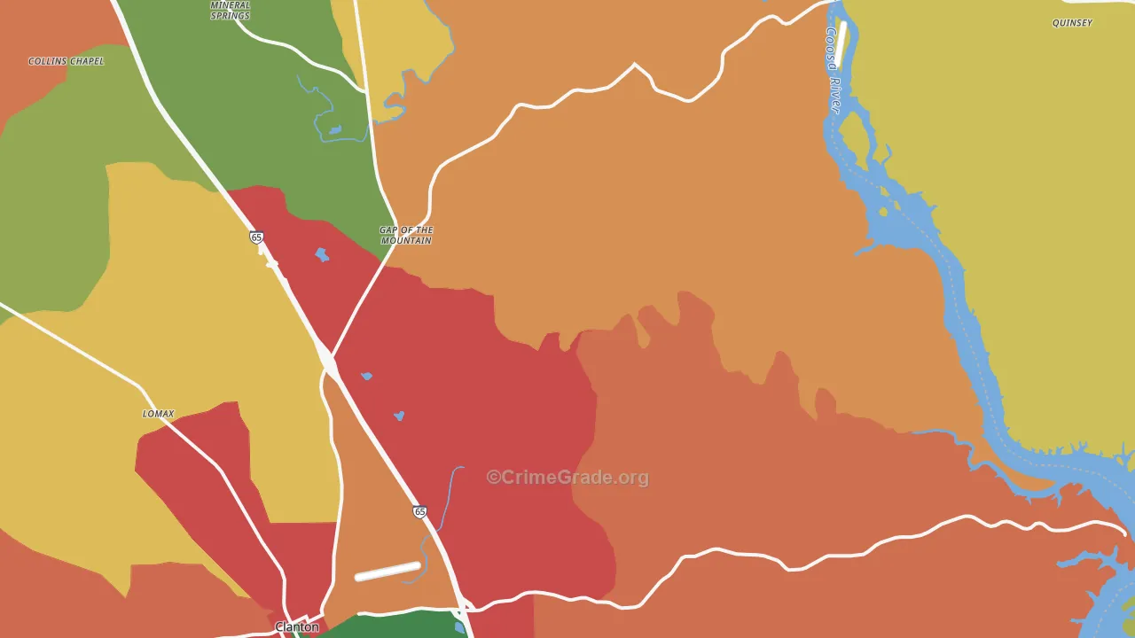 35046, AL Map of Drug-Related Crime Rates