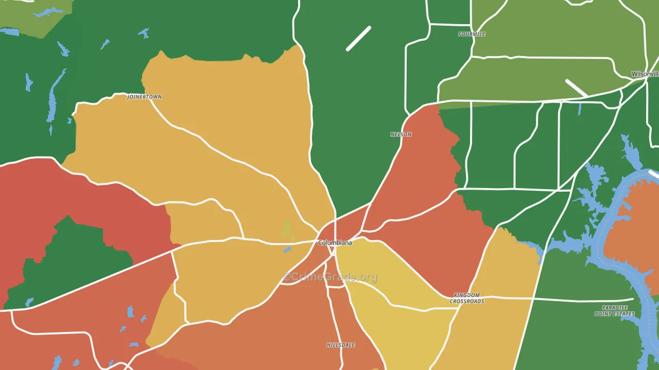 35051, AL Map of Drug-Related Crime Rates