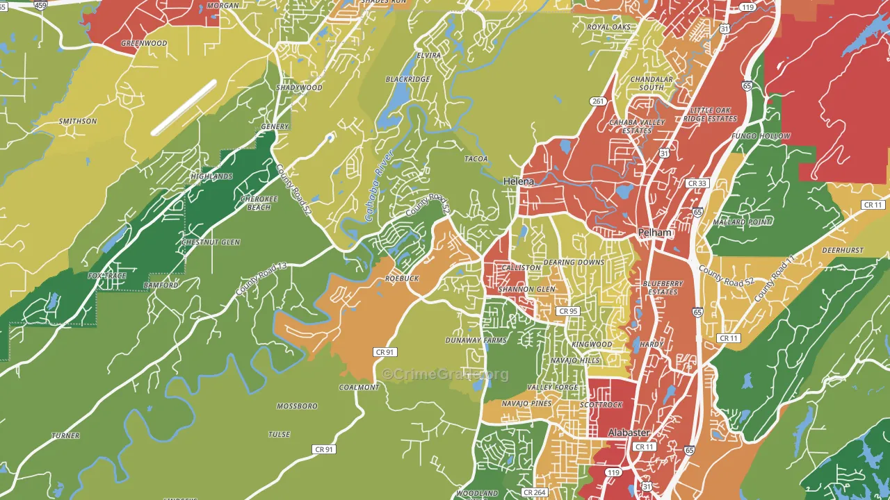 35080, AL Map of Drug-Related Crime Rates