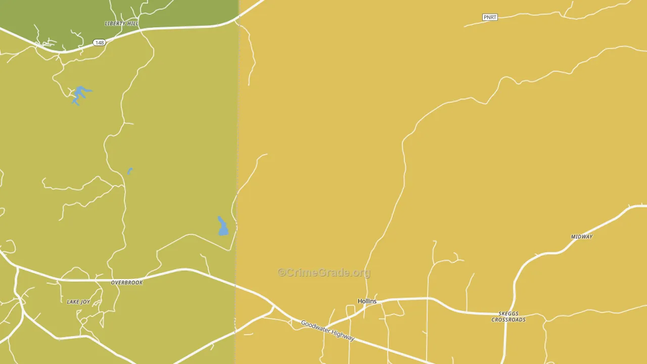 35082, AL Map of Drug-Related Crime Rates