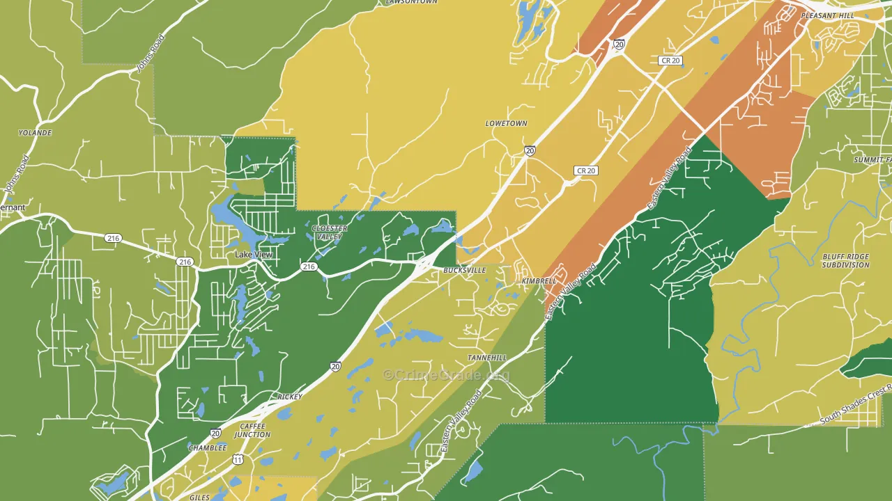 35111, AL Map of Drug-Related Crime Rates