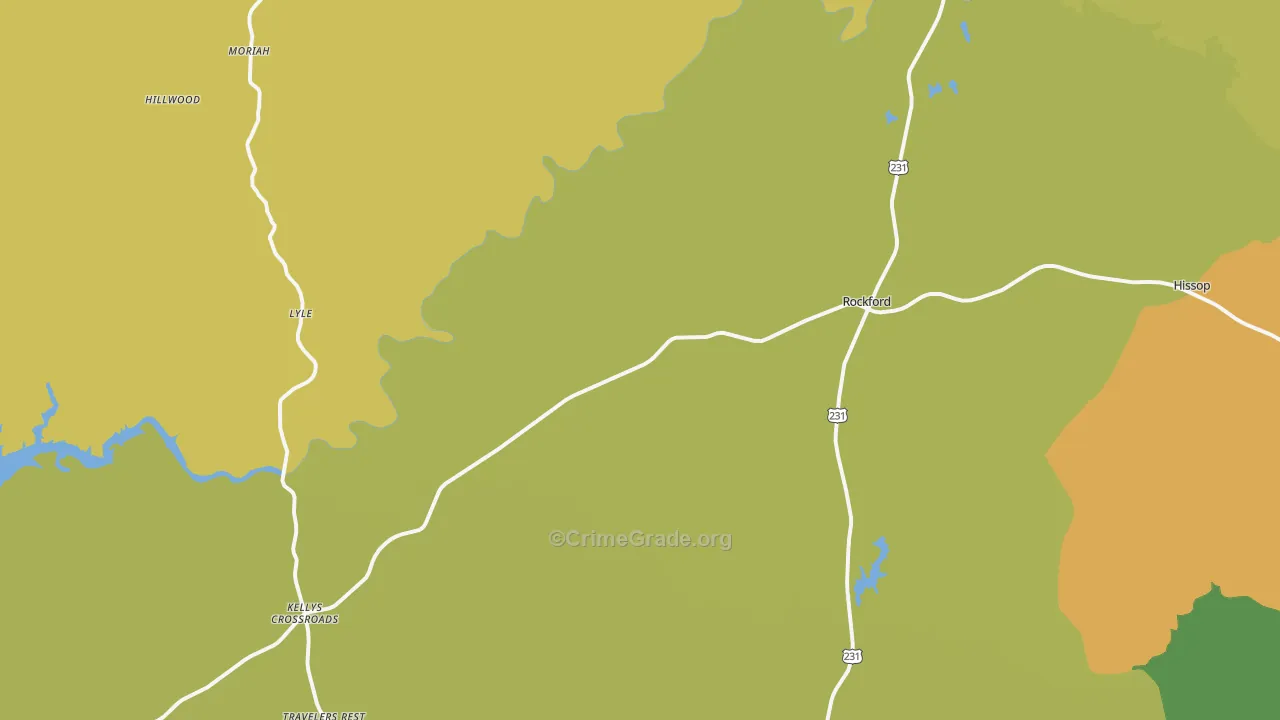 35136, AL Map of Drug-Related Crime Rates