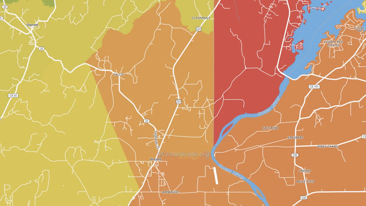 35178, AL Map of Drug-Related Crime Rates