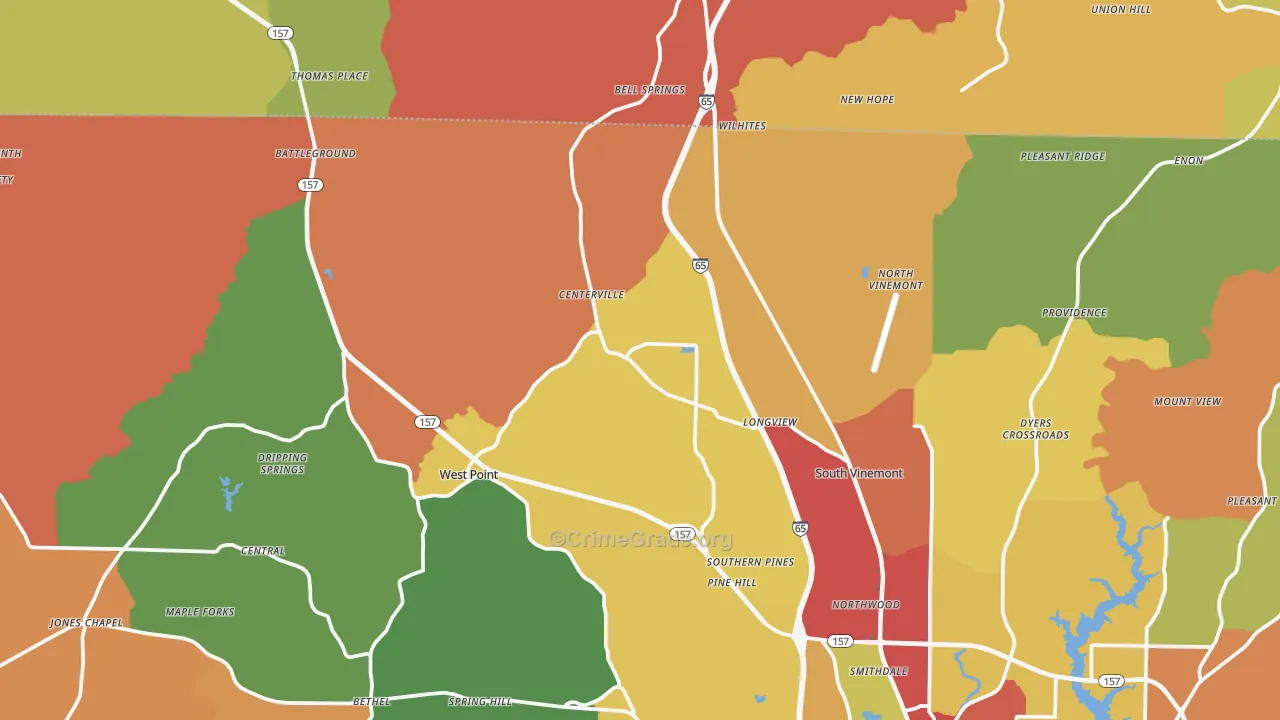 35179, AL Map of Drug-Related Crime Rates
