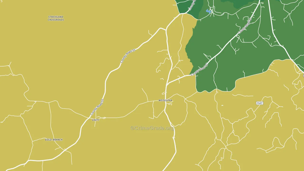 35183, AL Map of Drug-Related Crime Rates