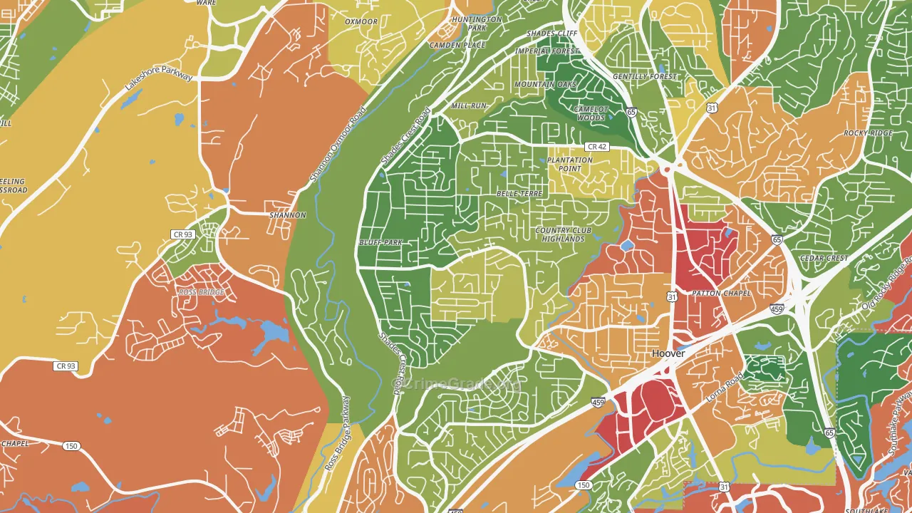 35226, AL Map of Drug-Related Crime Rates