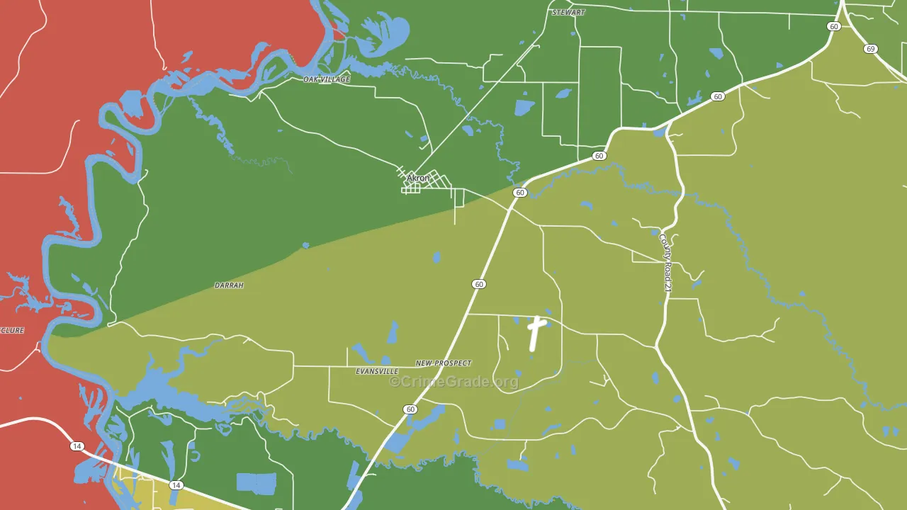 35441, AL Map of Drug-Related Crime Rates