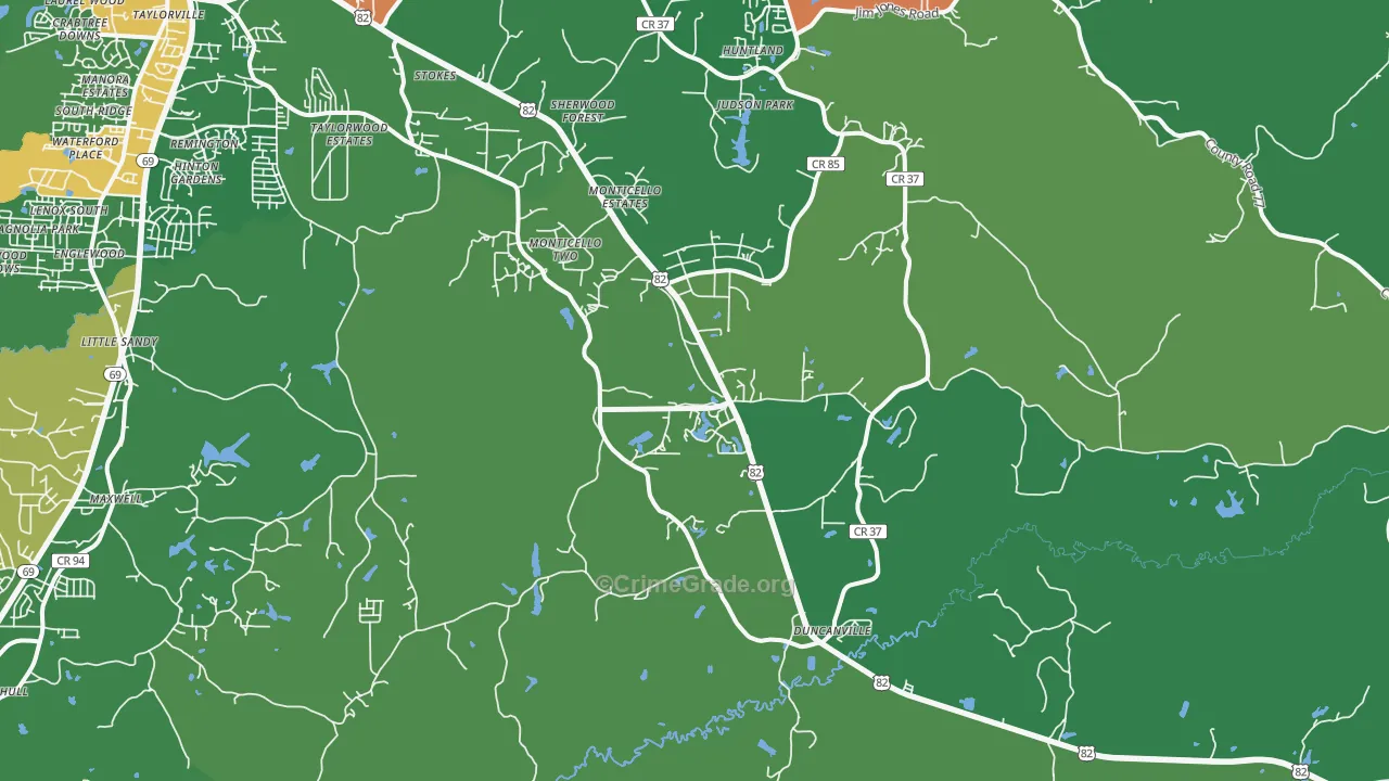 35456, AL Map of Drug-Related Crime Rates