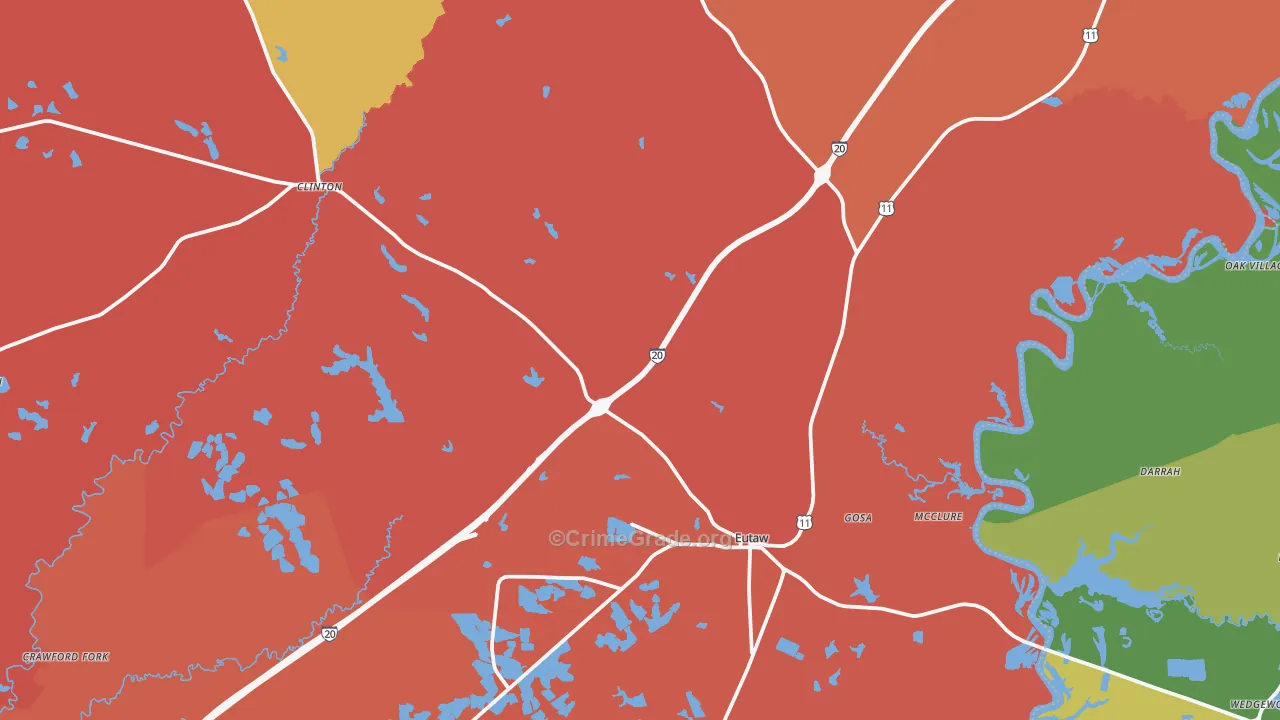 35462, AL Map of Drug-Related Crime Rates