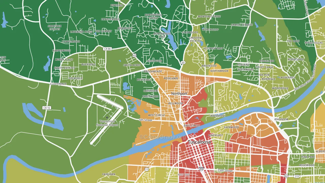 35476, AL Map of Drug-Related Crime Rates