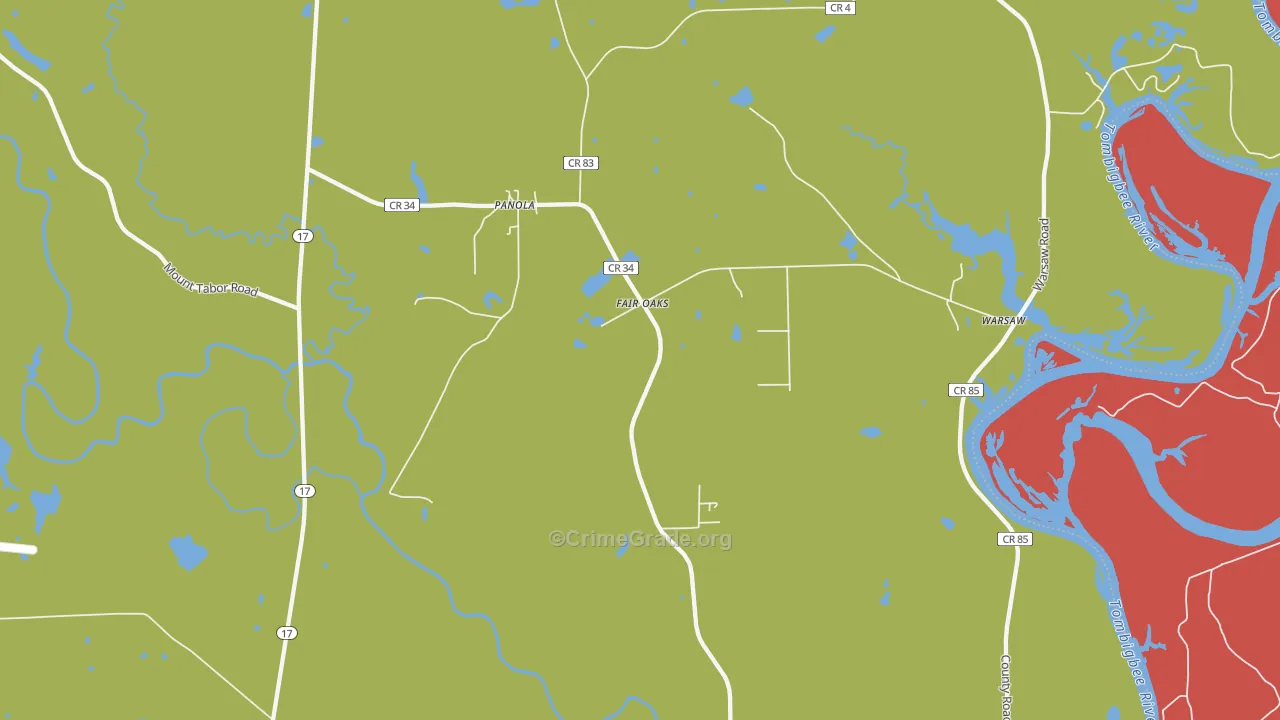 35477, AL Map of Drug-Related Crime Rates