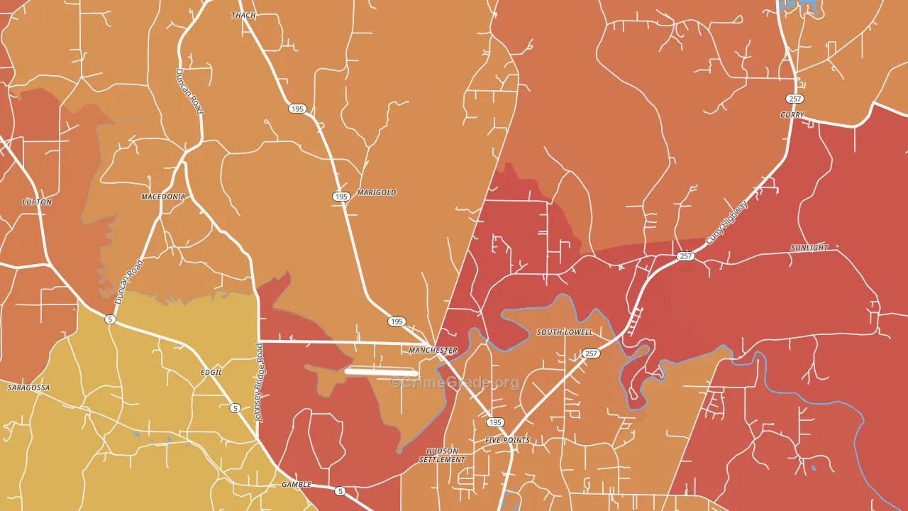 35503, AL Map of Drug-Related Crime Rates