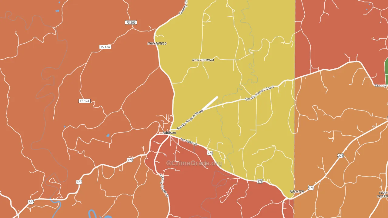 35540, AL Map of Drug-Related Crime Rates