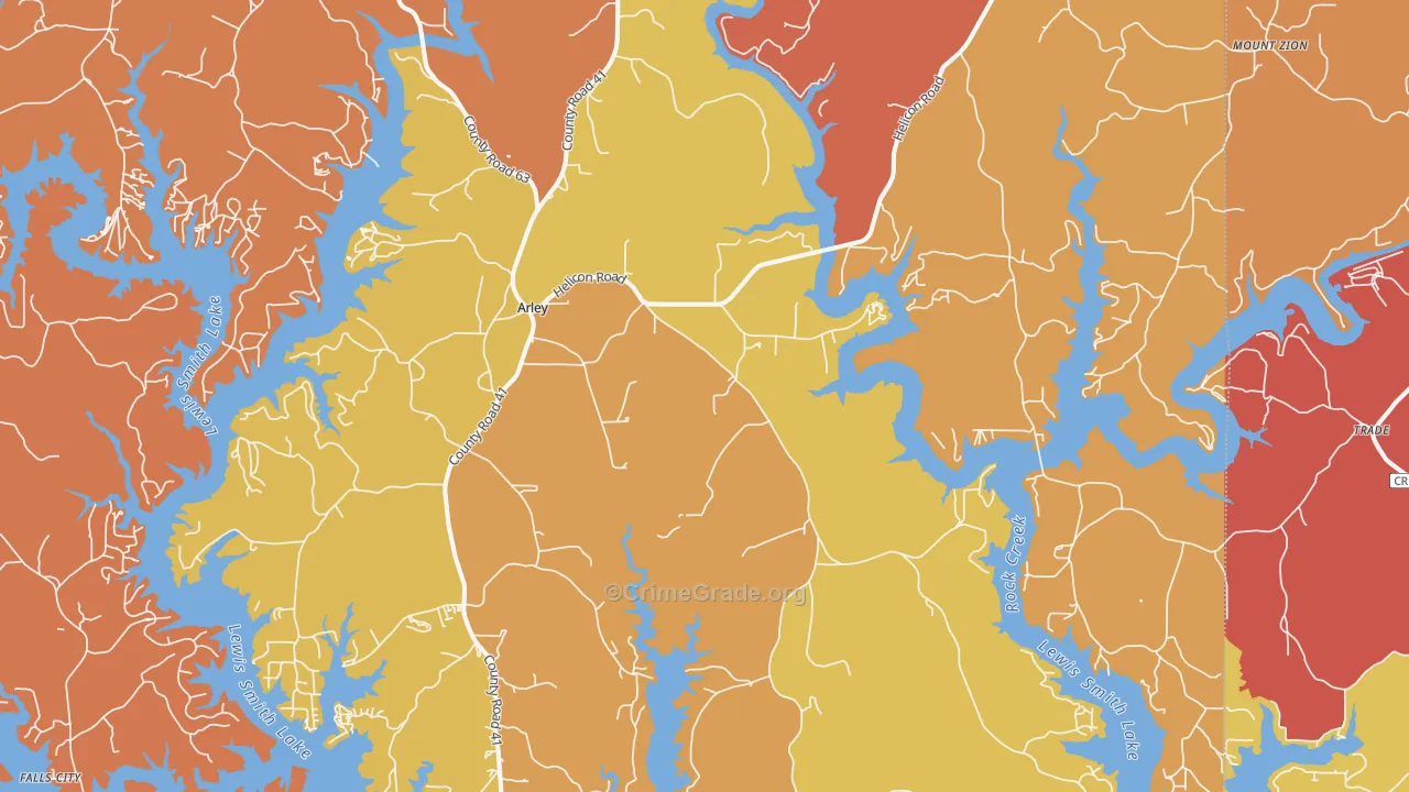 35541, AL Map of Drug-Related Crime Rates