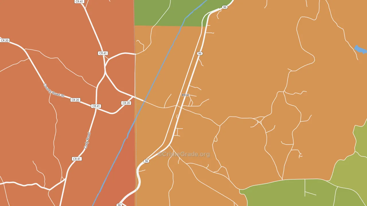 35545, AL Map of Drug-Related Crime Rates