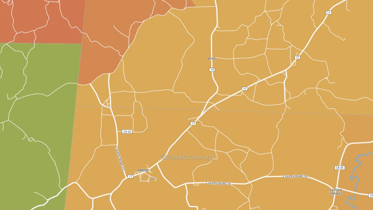 35552, AL Map of Drug-Related Crime Rates
