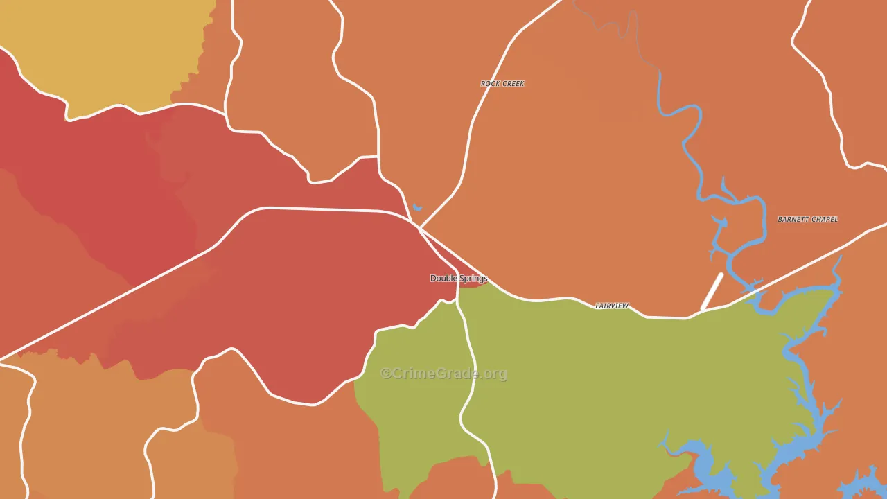 35553, AL Map of Drug-Related Crime Rates