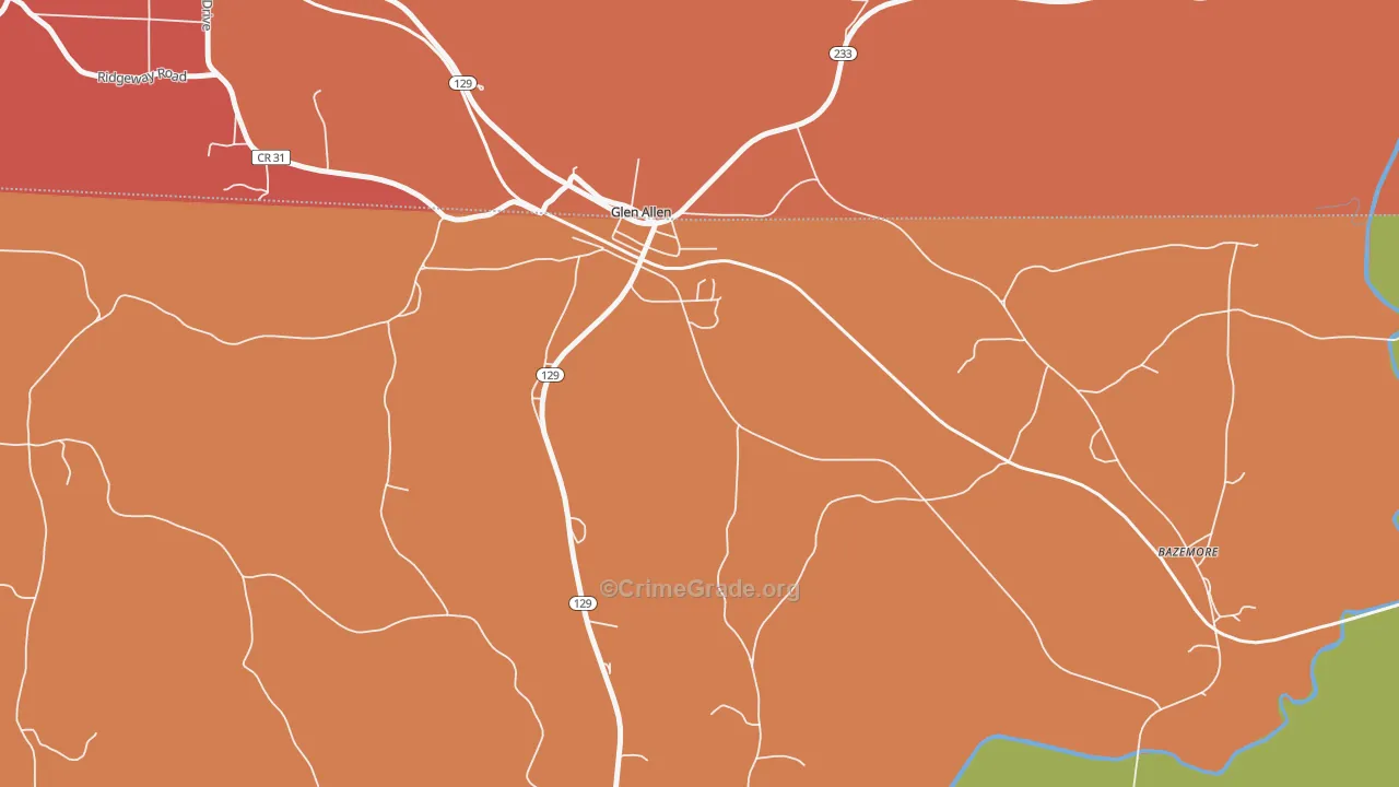 35559, AL Map of Drug-Related Crime Rates