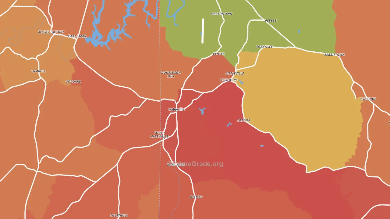 35565, AL Map of Drug-Related Crime Rates