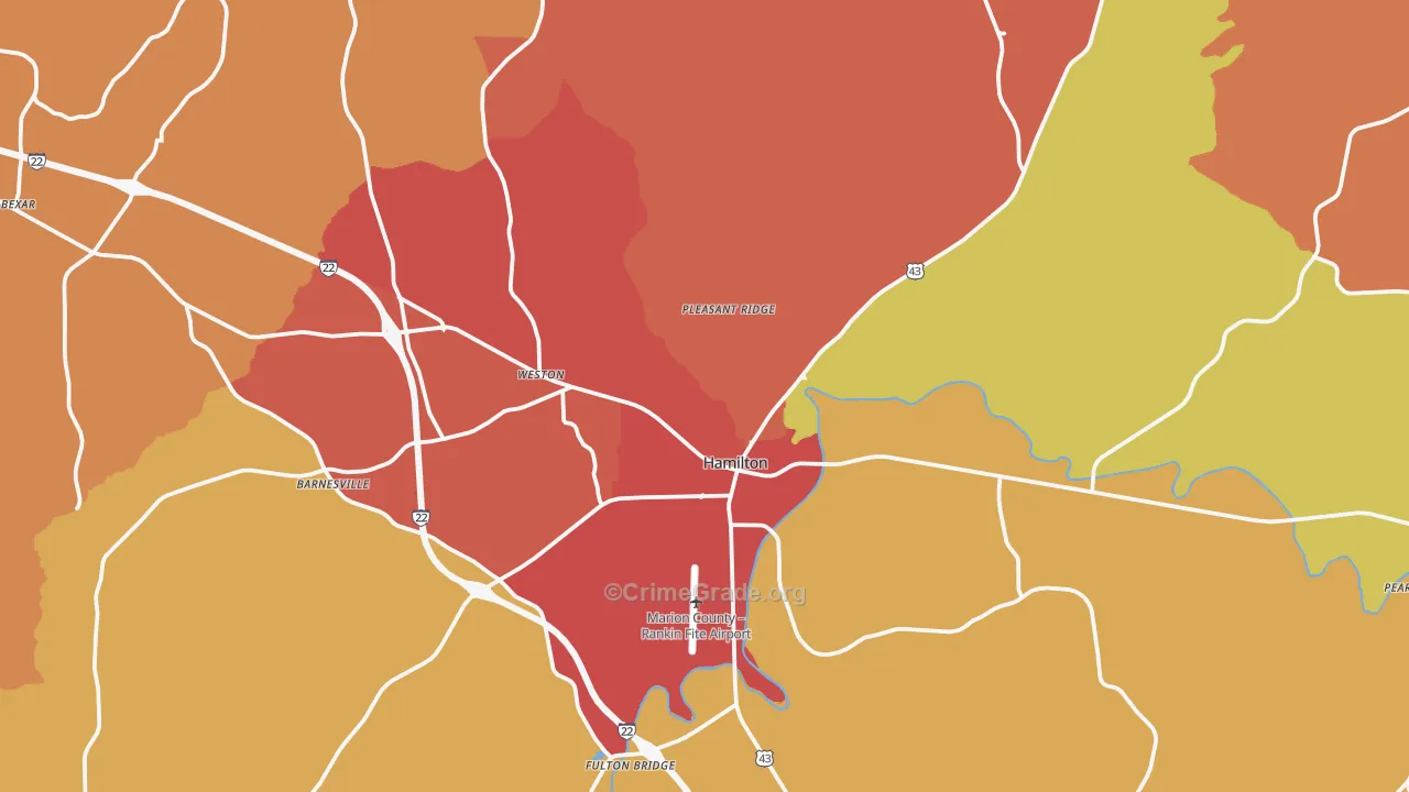 35570, AL Map of Drug-Related Crime Rates