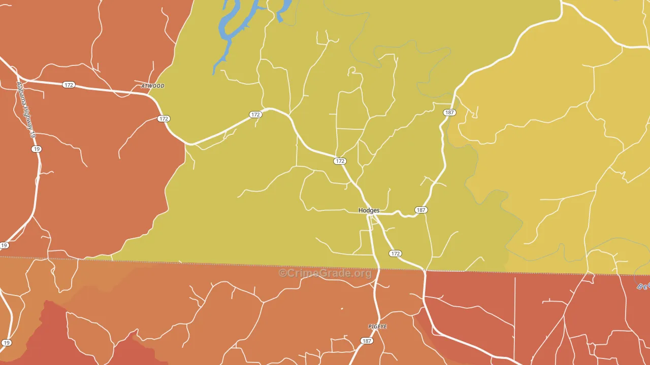 35571, AL Map of Drug-Related Crime Rates