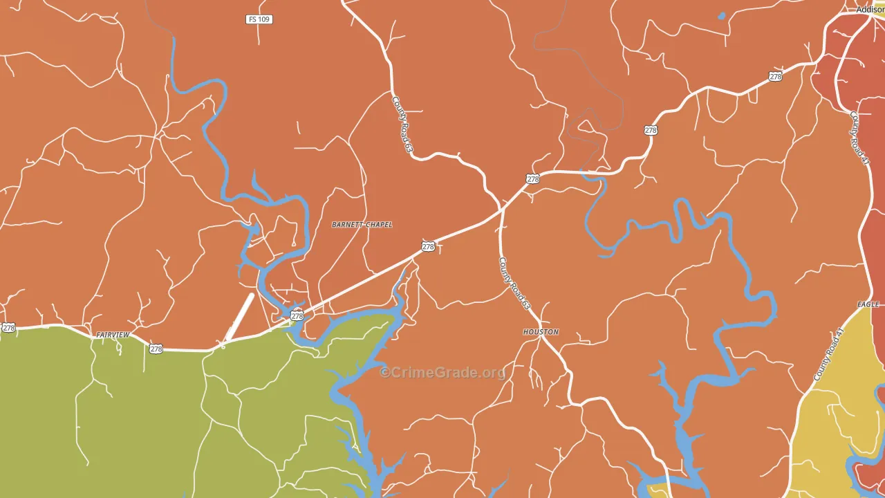 35572, AL Map of Drug-Related Crime Rates
