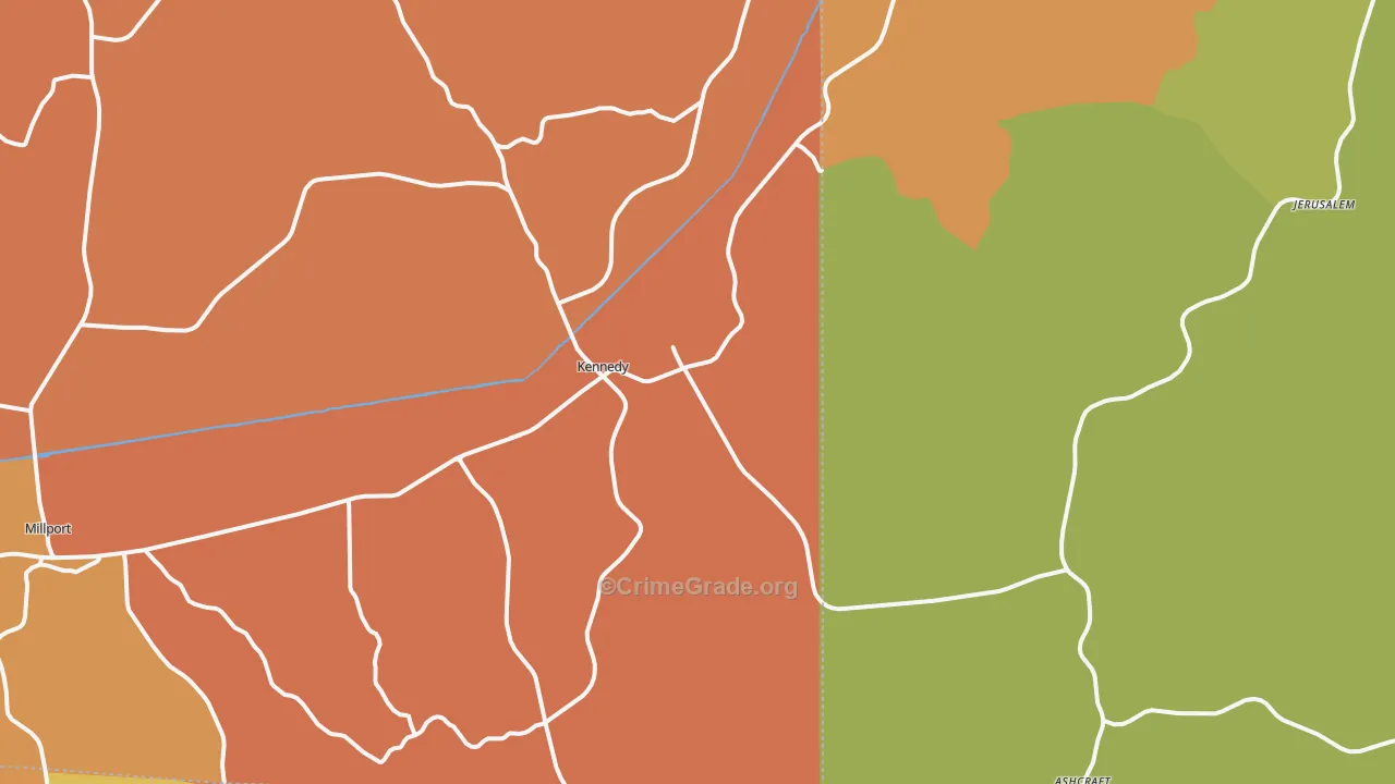 35574, AL Map of Drug-Related Crime Rates