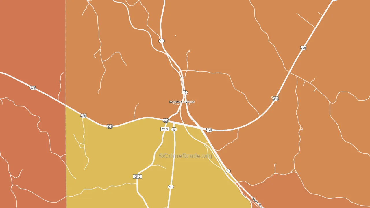 35577, AL Map of Drug-Related Crime Rates
