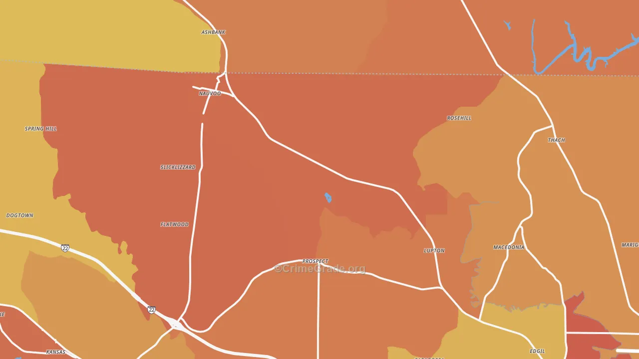 35578, AL Map of Drug-Related Crime Rates