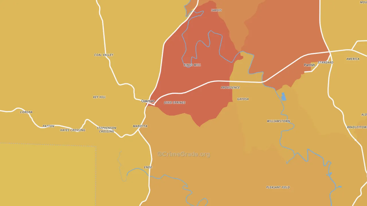 35579, AL Map of Drug-Related Crime Rates