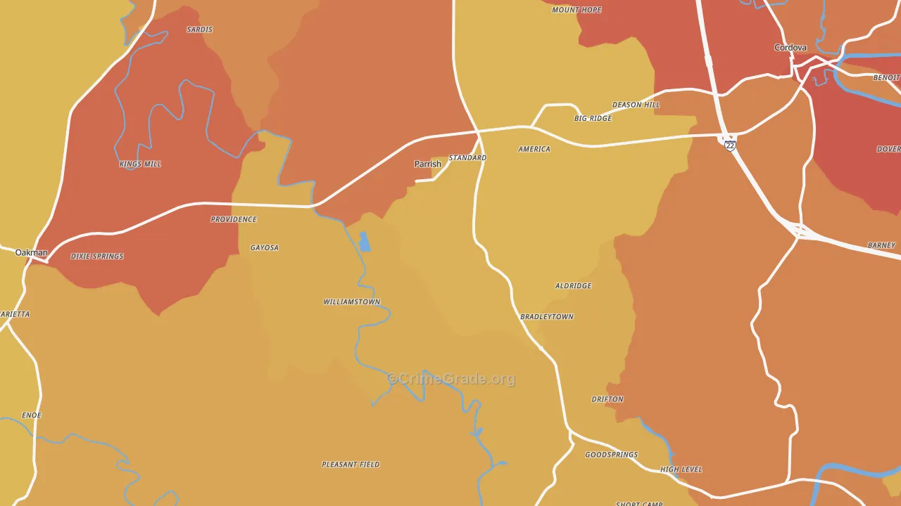 35580, AL Map of Drug-Related Crime Rates