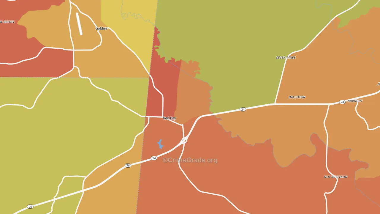 35582, AL Map of Drug-Related Crime Rates