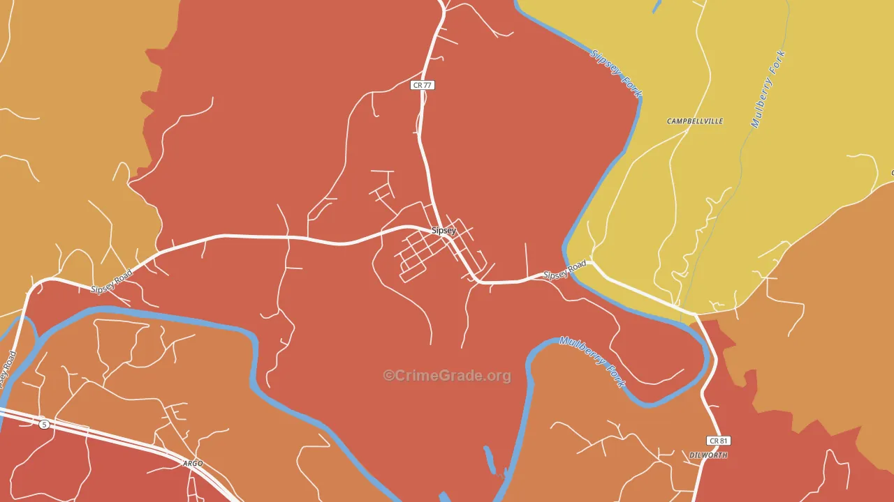 35584, AL Map of Drug-Related Crime Rates