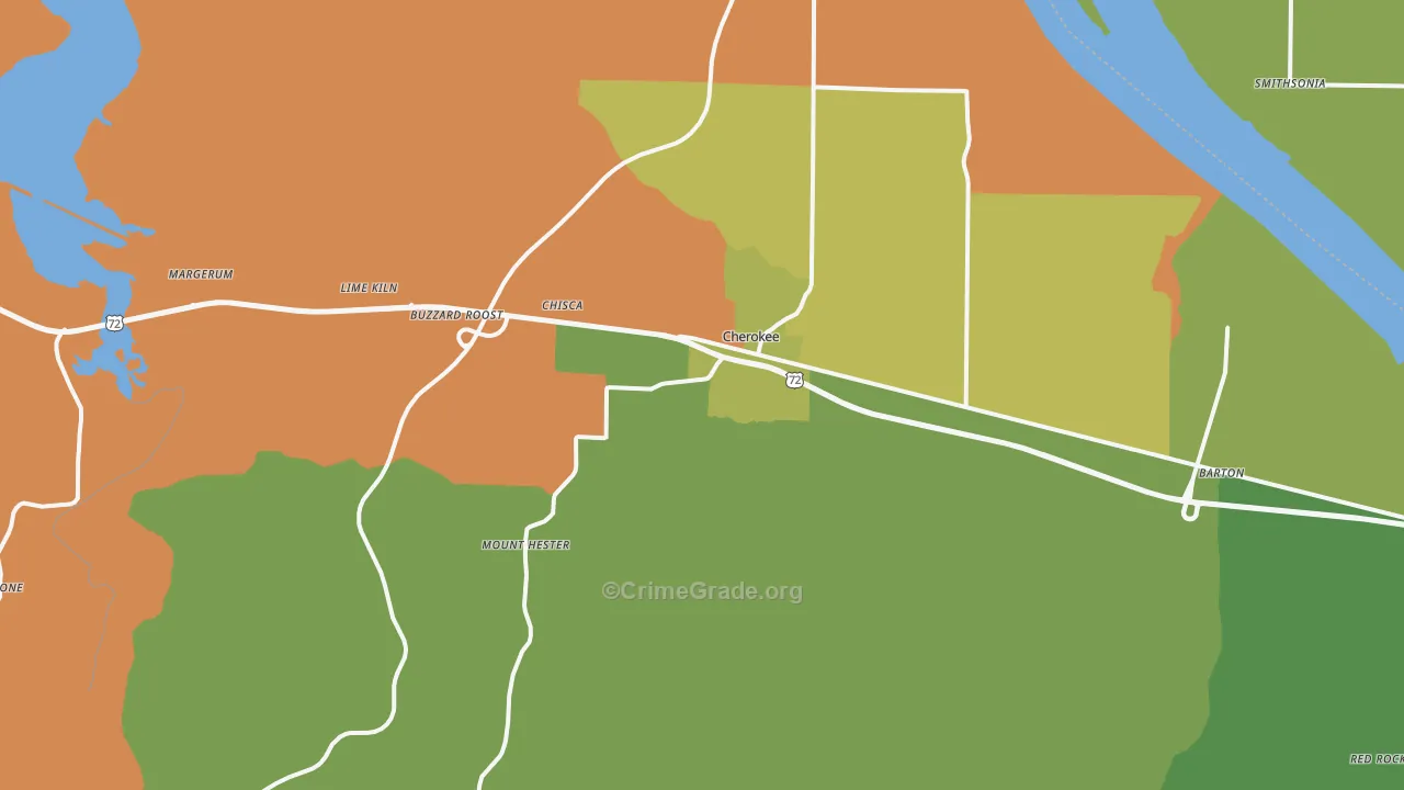 35616, AL Map of Drug-Related Crime Rates