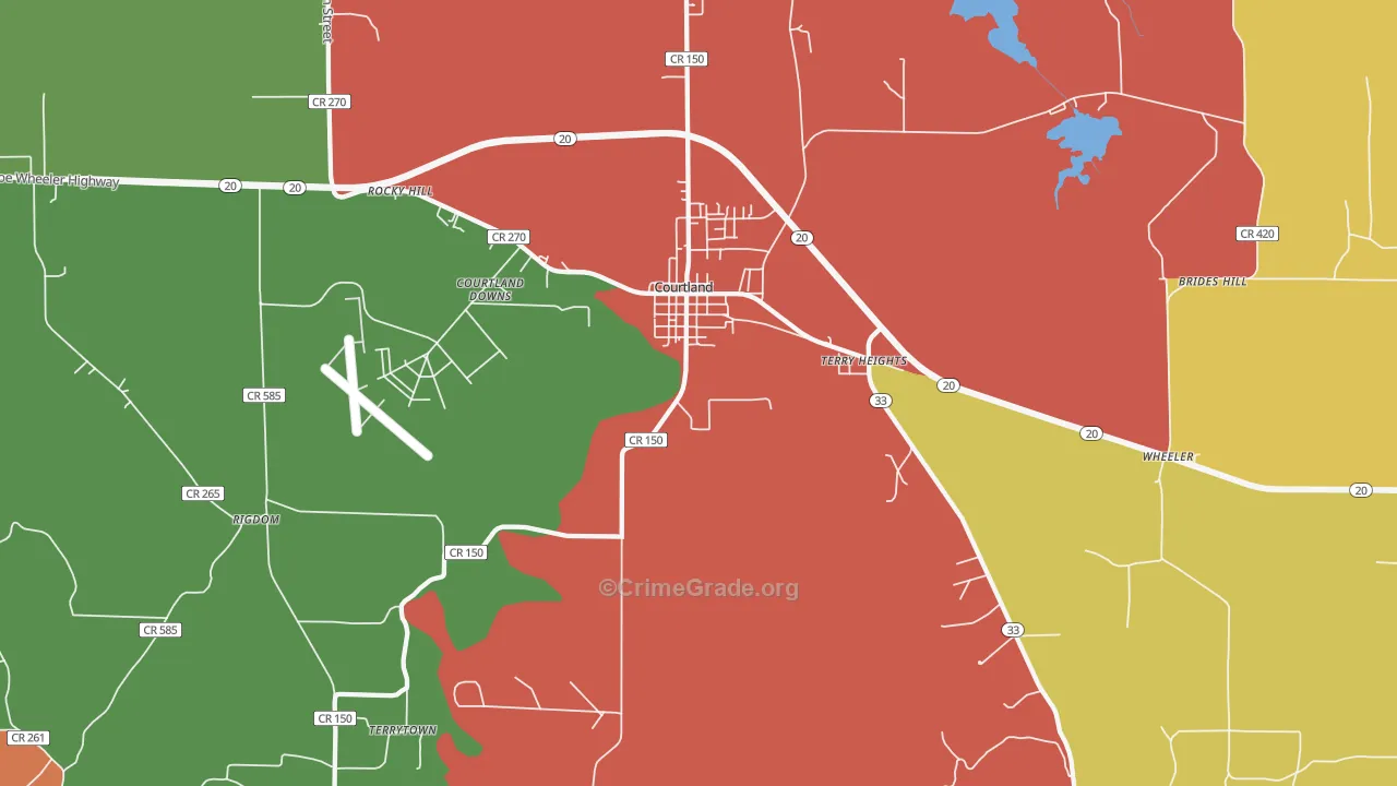 35618, AL Map of Drug-Related Crime Rates