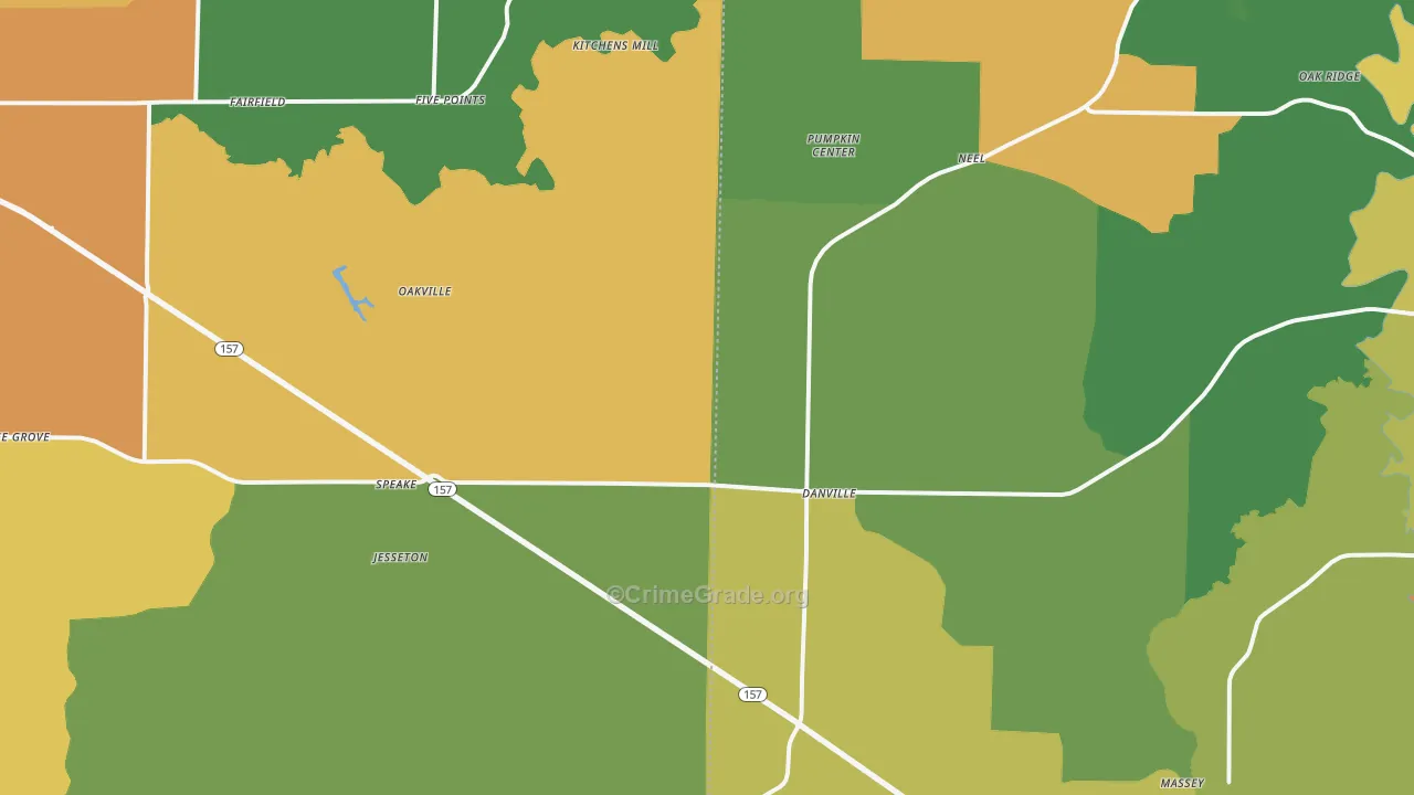 35619, AL Map of Drug-Related Crime Rates